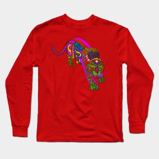 mandala king cougar ecopop Long Sleeve T-Shirt